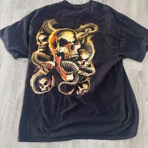 Black Graphic Skull T-Shirt